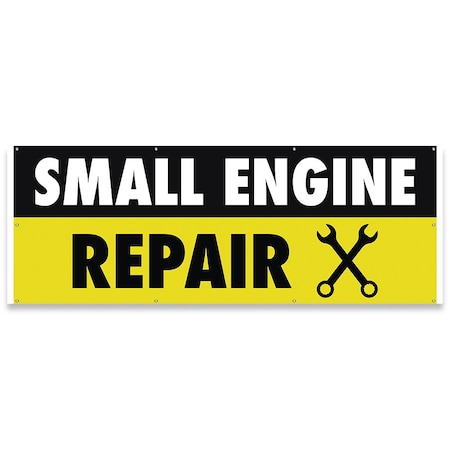 Signmission Small Engine Repair Banner Concession Stand Food Truck Single Sided B-96-30155